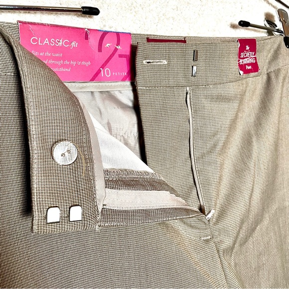 212 Collection Classic Fit Relaxed Women's Trouser's Taupe Size 10 Petite - NWT - Picture 6 of 6